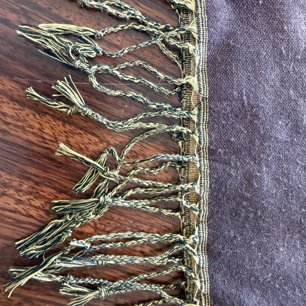 PARIS SCARF SHAWL WRAP VISCOUS BROWN BEIGE FRINGES EIFFEL  TOWER ARC DE TRIOMPHE